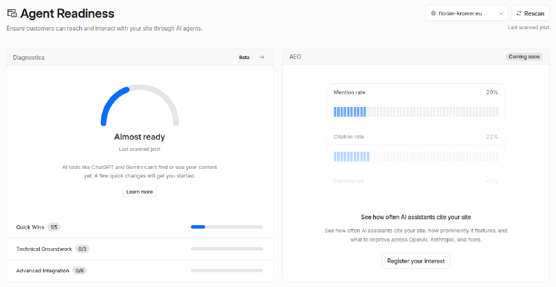 CLoudFlare Agent Readiness